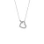 Damesketting, Scheve Hart, 925 Sterling Zilver BICLL027