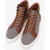 Wittchen Heren Leren High Top Sneakers Bruin Natuurlijk Leer