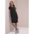 Street One Dames Knielange jersey jurk in Zwart