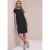 Street One Dames Knielange jersey jurk in Zwart