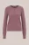 WE Fashion – Dames gebreid vest met structuur – Regular fit – Mauve – Biologisch katoen –