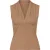 Mouwloze top met V-hals en gedrapeerde jersey – Camel