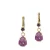 Otazu gold plated oorbellen met Swarovski kristallen Classic Orchid Ignite