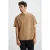 Oversized T-shirt met geribde ronde hals