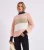 Gestreepte gebreide oversized trui met V-hals