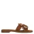 Manfield suède slippers met franjes – cognac
