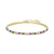 Luxenter 925 Sterling zilveren armband met multicolour zirkonia afgewerkt in 18K geel goud – Tahu