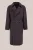 Van Gils – Heren trenchcoat van wolmix – Regular fit – Donkerbruin –