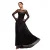 Damesjurk Goddiva Dobby Mesh hem Maxi