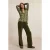 River Woods Jersey Fantasy V-neck Blouse Khaki/brown