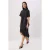 TRENDYOLMİLLA Dames Zwart Effen Midi Kort Asymmetrisch Jurken