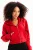 JUSTEVER Crop Hooded Hooded Zippered Kangaroo Pocket Raised Hoodie Red Women’s Sweatshirt – Lumen