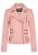 Dames leren babyroze Brando bikerjack – Loddon