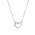 Luxenter ketting in metaallegering en meerkleurige zirkonia rhodiumafwerking – dressuur
