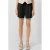 QS regular high waist broek zwart