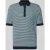 BRAX Slim fit Poloshirt in tricotlook met linnen
