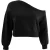 Trendyol Curve Dames Zwart Effen Lang, Regular fit Grote maten Sweatshirts