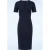 Topvintage exclusive ~ Mira pencil jurk in marineblauw