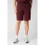 Shoeby relaxed regular waist sweatshort donkerrood met ingebreid patroon