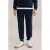 WE Fashion slim casual broek donkerblauw