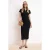 TRENDYOLMİLLA Dames Zwart Effen Midi Kort Casual Skater Jurken