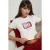Geprinte Regular Fit Crew Neck 100% Katoenen Cropped T-shirt