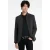 John Varvatos Slim Fit Hook Bar Closurejacket With Wir Carbon Grey