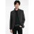 John Varvatos Slim Fit Hook Bar Closurejacket With Wir Carbon Grey