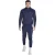 SikSilk Slanke trainingsjas met trechterhals en logo voor heren (Marine)