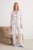 TRENDYOLMİLLA Dames 2-pack Wit Met grafische print Lang Loungewear Regular fit Pyjama- Sets