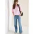 Cecil Dames Sweater met korte mouwen in garment dye-look in Roze