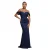 Lang Jurk Met Off-Shoulder En Draperende Mouwen Dames Goddiva
