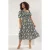 Trendyol Curve Dames Groen Effen Midi Kort Casual A-lijn Grote maten Jurk