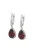 faina Oorbellen  donkerrood / zilver / transparant