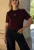 Elvira Casuals T-shirt Oui E4 26-033 T-shirts Merlot