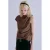 Mango geruite top – bruin