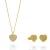 Orphelia ‘Elite’ Dames 925 Sterling Zilveren Set: Ketting + Oorbellen – Gouden SET-7566/G