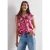 Street One Dames Chiffon bloes met gespleten hals in Pink