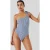 Karl Lagerfeld Monogram Tie Cheeky Swimsuit Indigo