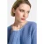 Rich & Royal Seamless Crew Neck Half Cardigan Vintage Blue