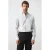Mango Man slim fit overhemd met krijtstreep – grijs