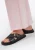 Wittchen Dames leren slippers met kruisbandjes, zwart, natuurlijk leer