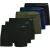 Jack & Jones Heren boxershorts trunks effen jacbasic bamboe 6-pack groen/blauw/zwart
