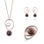 Orphelia ‘Eugenia’ Dames 925 Sterling Zilveren Set: Ketting + Oorbellen + Ring – Roze SET-7495