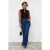 Trendyol Curve Dames Blauw Effen Flared Hoge taille Grote maten Jeans