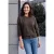 Shirt met lange mouwen, ronde hals en kanten rand