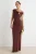 TRENDYOLMİLLA Dames Bruin Effen Maxi Mouwloos Stijlvol/Avond Recht Avond & Gala Jurk
