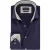 Navy overhemd Cavallaro Fiuggi semi wide spread boord