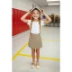 TRENDYOLKIDS Meisjes Beige Effen Kort / Mini Basic A-lijn Rokken