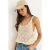 Kanten Gevoerde Crew Neck Crop Blouse